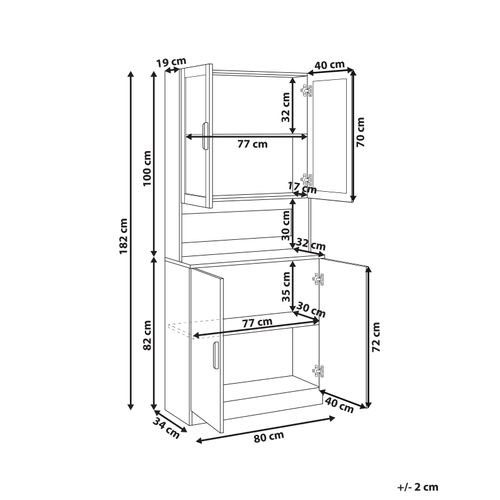 Vitrine En Verre Cygnet 80 Cm Blanc