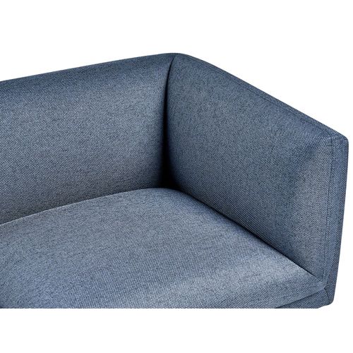 Canapé 2 Places Vorgod Tissu Bleu Foncé