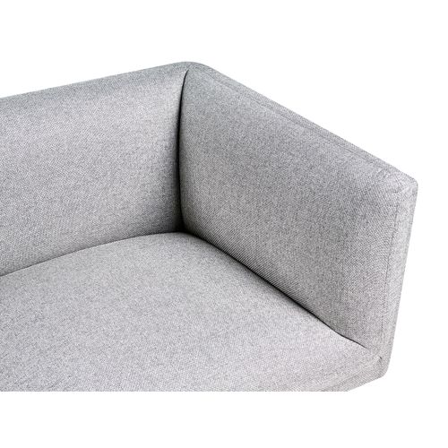 Canapé 2 Places Vorgod Tissu Gris Clair