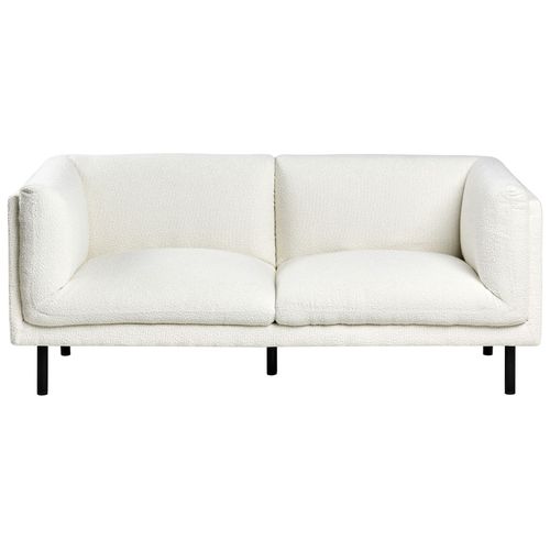 Canapé 2 Places Vorgod Bouclé Blanc Cassé