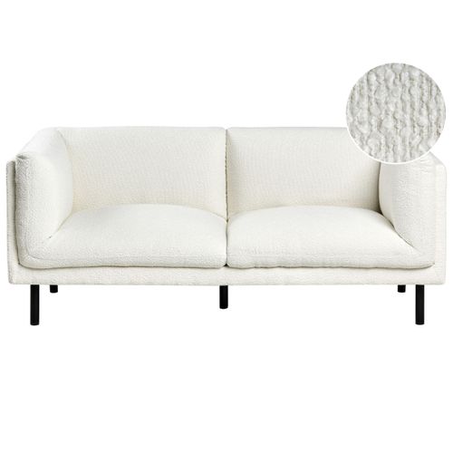 Canapé 2 Places Vorgod Bouclé Blanc Cassé