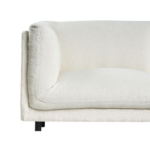 Canapé 2 Places Vorgod Bouclé Blanc Cassé