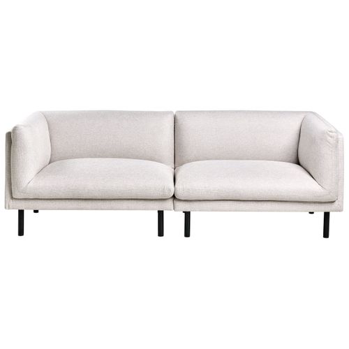 Canapé 3 Places Vorgod Tissu Beige Clair