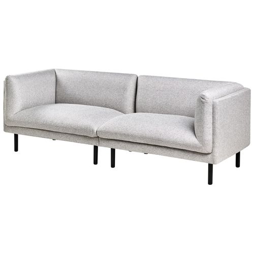 Canapé 3 Places Vorgod Tissu Gris Clair