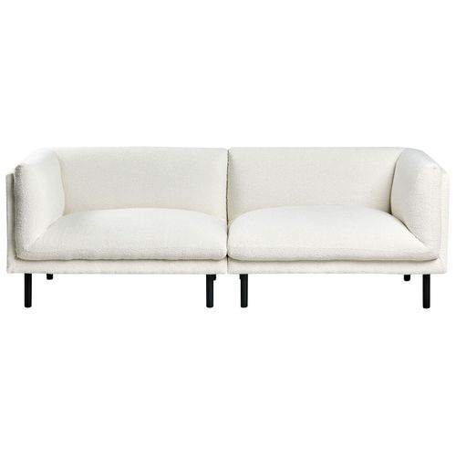 Canapé 3 Places Vorgod Bouclé Blanc Cassé