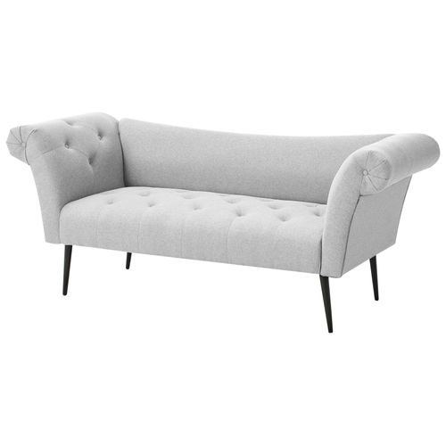 Méridienne Nantilly Tissu Gris Clair