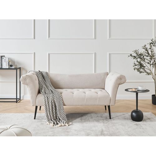 Chaise Longue Nantilly Tissu Beige Clair