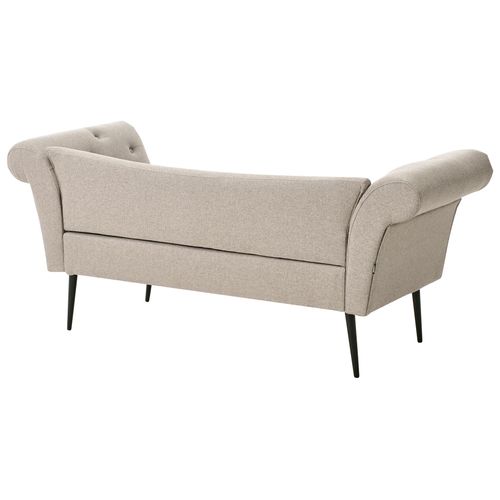 Chaise Longue Nantilly Tissu Marron Clair