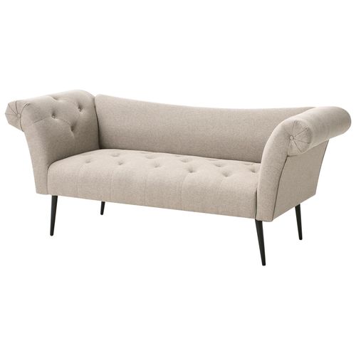 Chaise Longue Nantilly Tissu Marron Clair