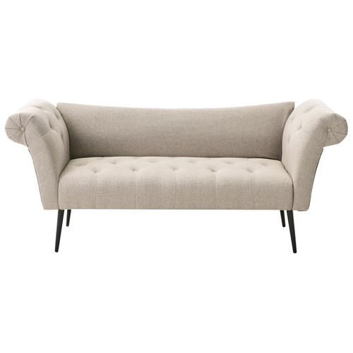 Chaise Longue Nantilly Tissu Marron Clair