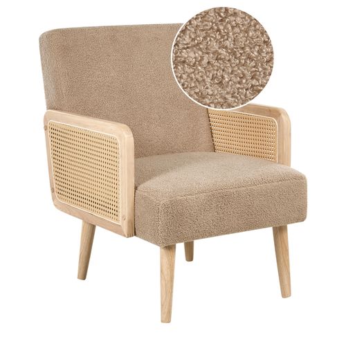 Fauteuil Hojby Bouclé Beige Sable