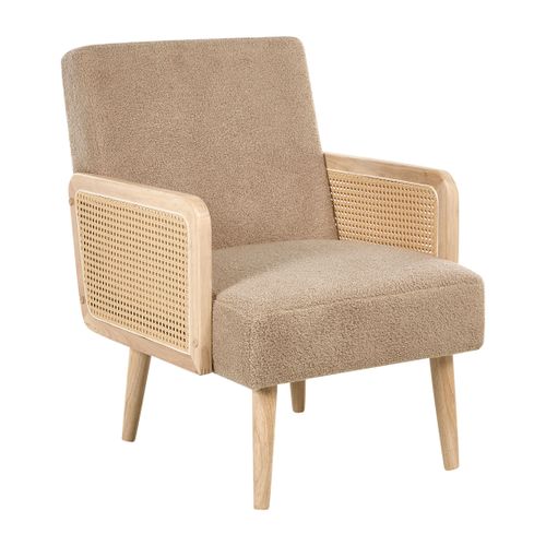 Fauteuil Hojby Bouclé Beige Sable