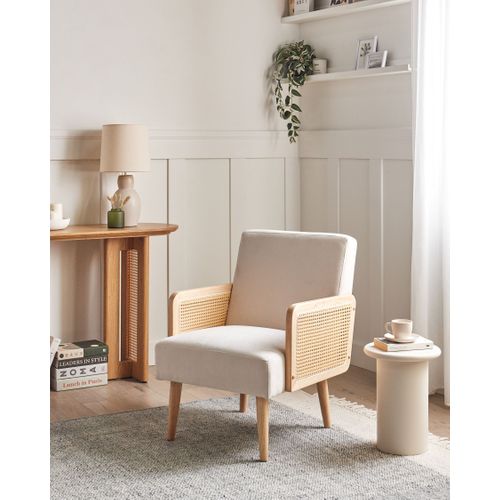 Fauteuil Hojby Tissu Beige Clair