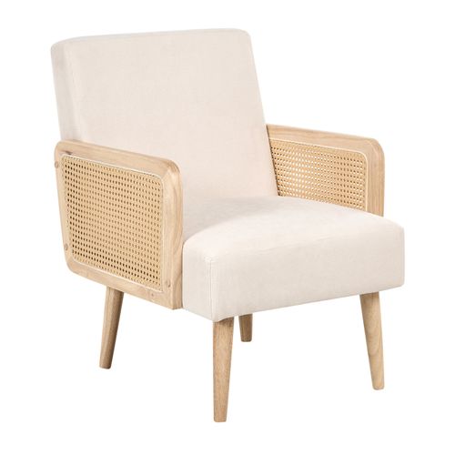 Fauteuil Hojby Tissu Beige Clair