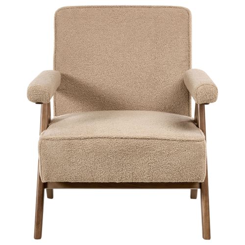 Fauteuil Evje Bouclé Beige Sable