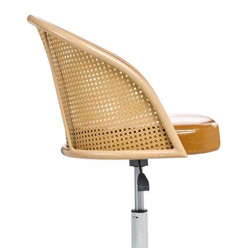 Chaise De Bureau Baltimore Cuir Pu Marron