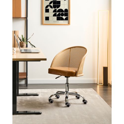 Chaise De Bureau Baltimore Cuir Pu Marron