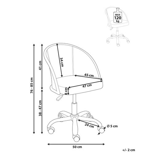 Chaise De Bureau Baltimore Cuir Pu Marron
