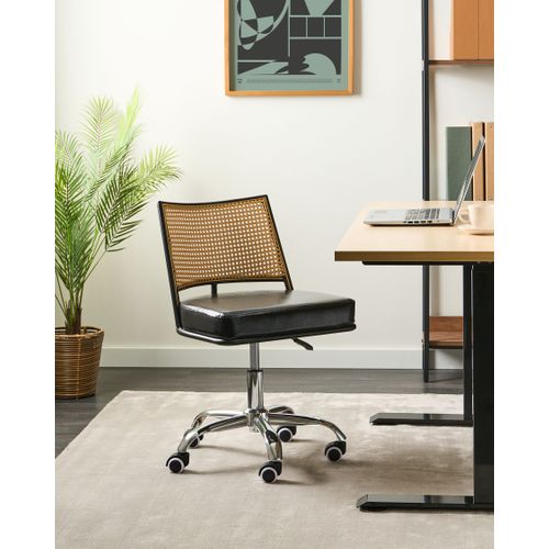 Chaise De Bureau Nome Cuir Pu Noir