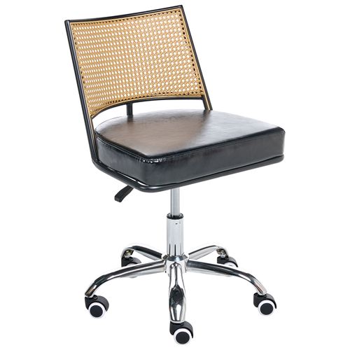 Chaise De Bureau Nome Cuir Pu Noir