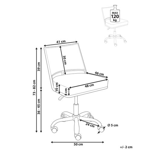 Chaise De Bureau Nome Cuir Pu Noir