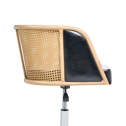 Chaise De Bureau Elkhart Cuir Pu Noir