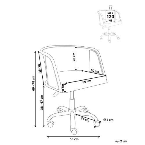 Chaise De Bureau Elkhart Cuir Pu Noir