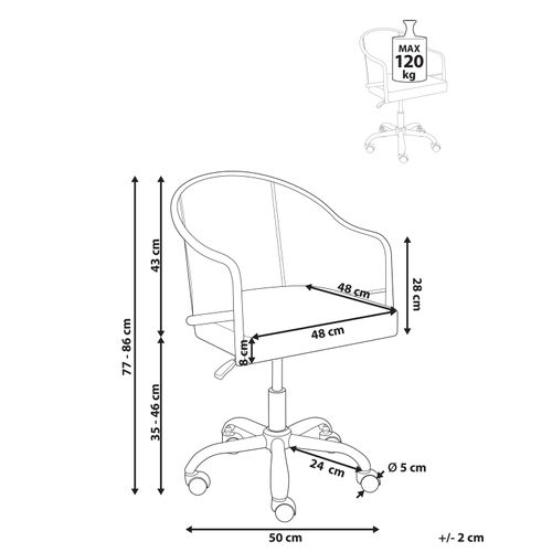 Chaise De Bureau Redding Cuir Pu Noir