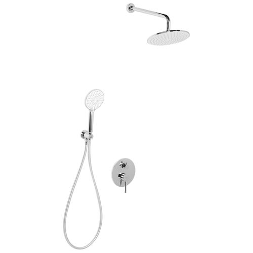 Ensemble De Douche Encastrée Avec Douche Pluie Puelo Argenté