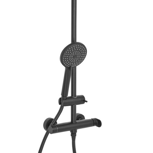 Ensemble De Douche Avec Mitigeur Et Douche De Pluie Catamarca Noir