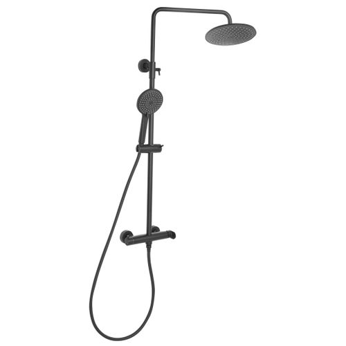 Ensemble De Douche Avec Mitigeur Et Douche De Pluie Catamarca Noir