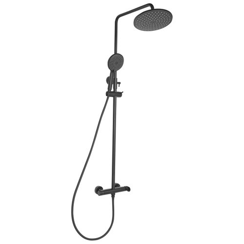 Ensemble De Douche Avec Mitigeur Et Douche De Pluie Catamarca Noir