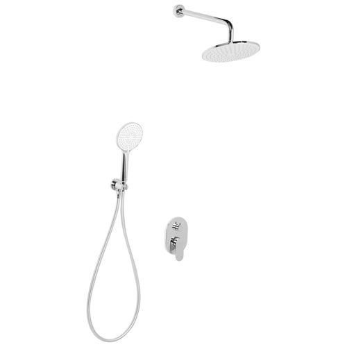 Ensemble De Douche Encastrée Avec Douche Pluie Tinguiririca Argenté