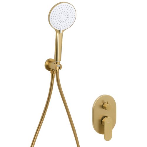Ensemble De Douche Encastrée Avec Douche Pluie Tinguiririca Doré