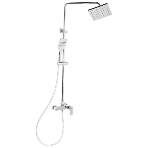 Ensemble De Douche Avec Mitigeur Et Douche De Pluie Catagena Argenté