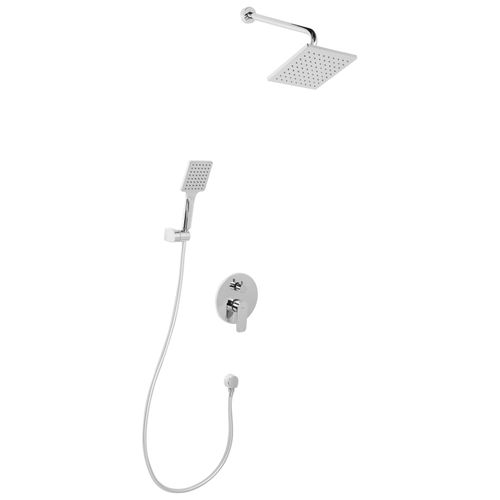 Ensemble De Douche Encastrée Avec Douche Pluie Guaratuba Argenté