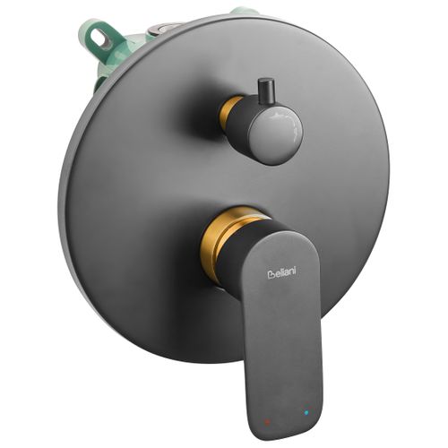 Ensemble De Douche Encastrée Avec Douche Pluie Guaratuba Noir