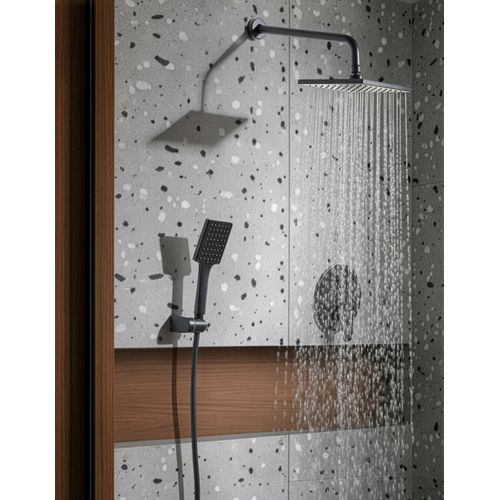 Ensemble De Douche Encastrée Avec Douche Pluie Guaratuba Noir