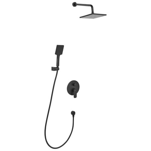 Ensemble De Douche Encastrée Avec Douche Pluie Guaratuba Noir