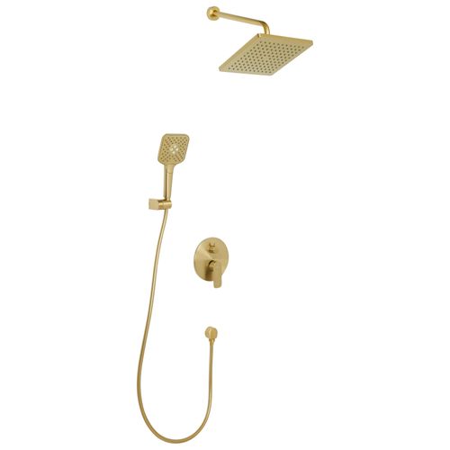 Ensemble De Douche Encastrée Avec Douche Pluie Canaima Doré