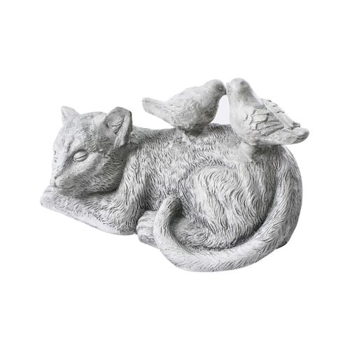 Statue De Jardin Kalela Chat Gris