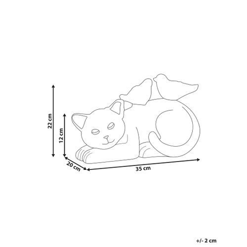 Statue De Jardin Kalela Chat Gris