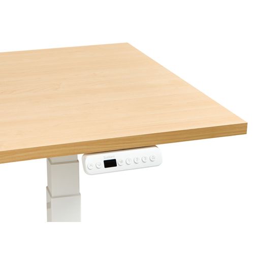 Bureau Réglable En Hauteur Électriquement Destines Marron Clair/blanc 120 Cm 60 Cm