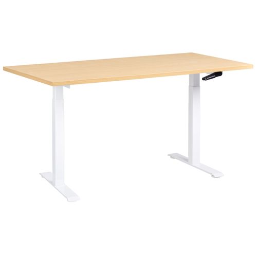Bureau Réglable En Hauteur Manuellement Destines Marron Clair/blanc 160 Cm 72 Cm