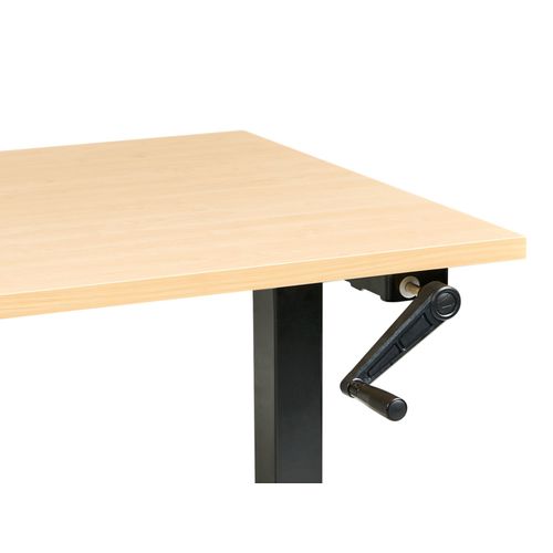 Bureau Réglable En Hauteur Manuellement Destines Noir/marron Clair 120 Cm 60 Cm