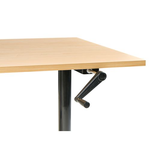 Bureau Réglable En Hauteur Manuellement Destinas Noir/marron Clair 160 Cm 72 Cm