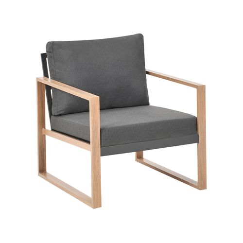 Ensemble De Salon De Jardin Avec Table 5 Places Gelso Métal Gris Foncé