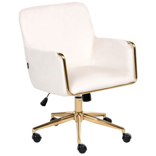 Chaise De Bureau Altona Velours Blanc Cassé