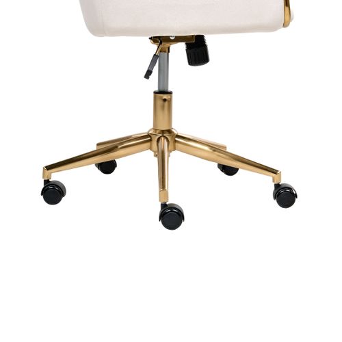 Chaise De Bureau Altona Velours Blanc Cassé