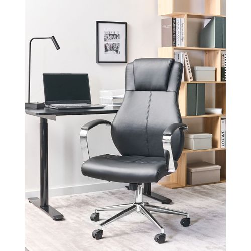Fauteuil De Bureau Adept Cuir Pu Noir